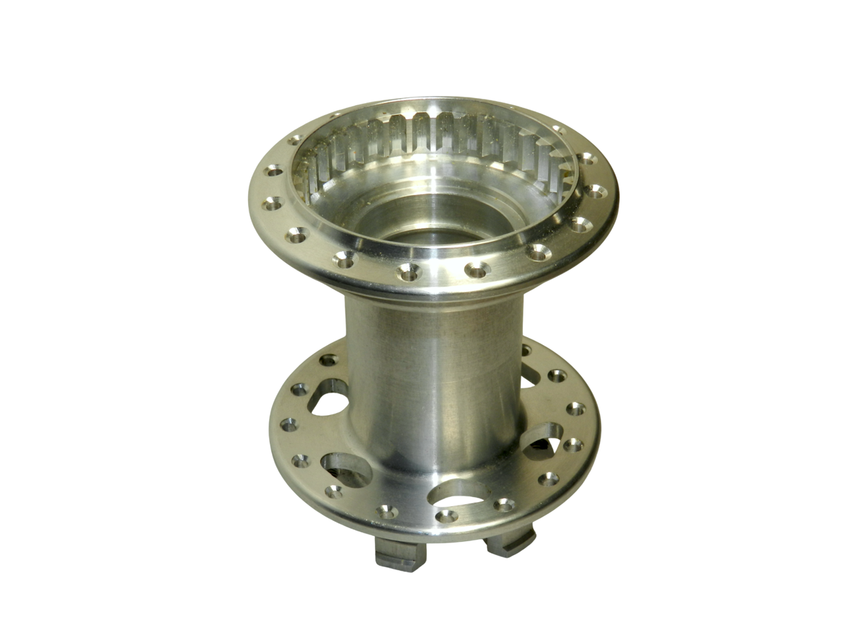 CNC machining centre producing precision metal parts